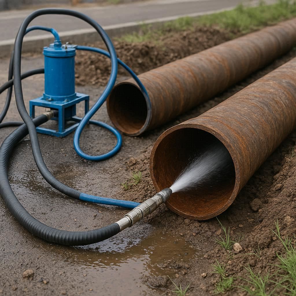 Гидродинамическая прочистка водопроводных труб в Ивантеевке